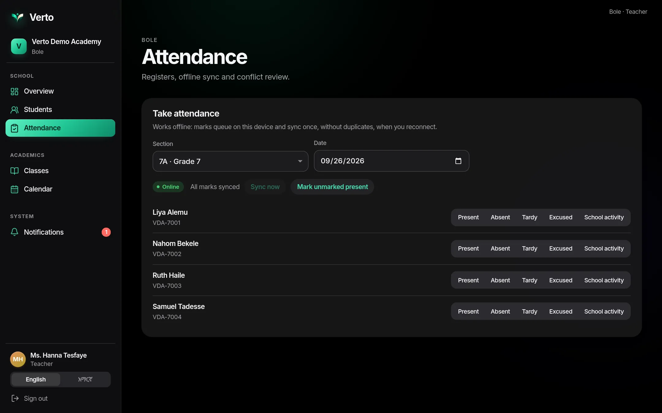 Attendance that never waits for Wi-Fi.